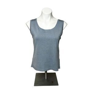Trousers ETC NWT icy blue silk blend sleeveless shell sweater size L
